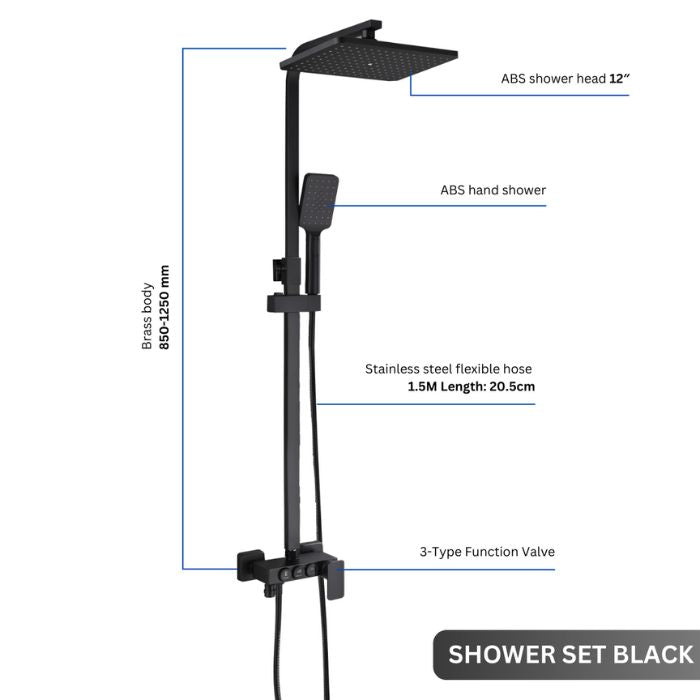 Shower Set | Black