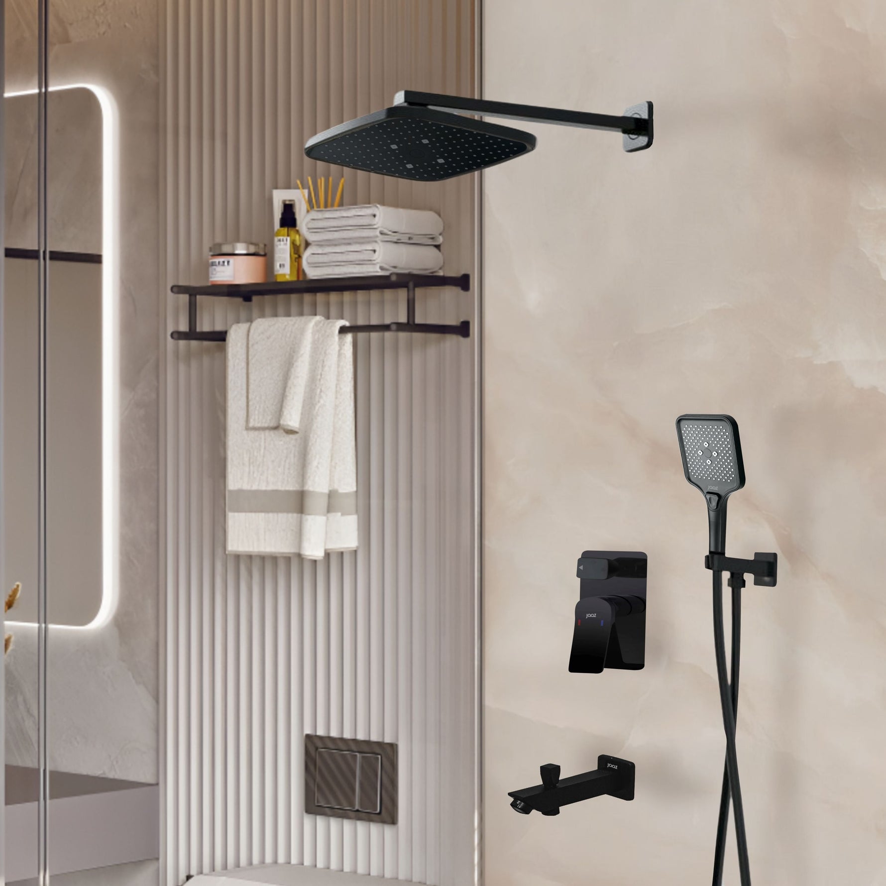 Shower Mixer Set | Black