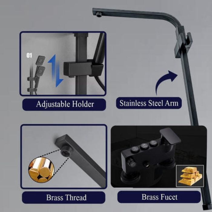 Shower Set | Black